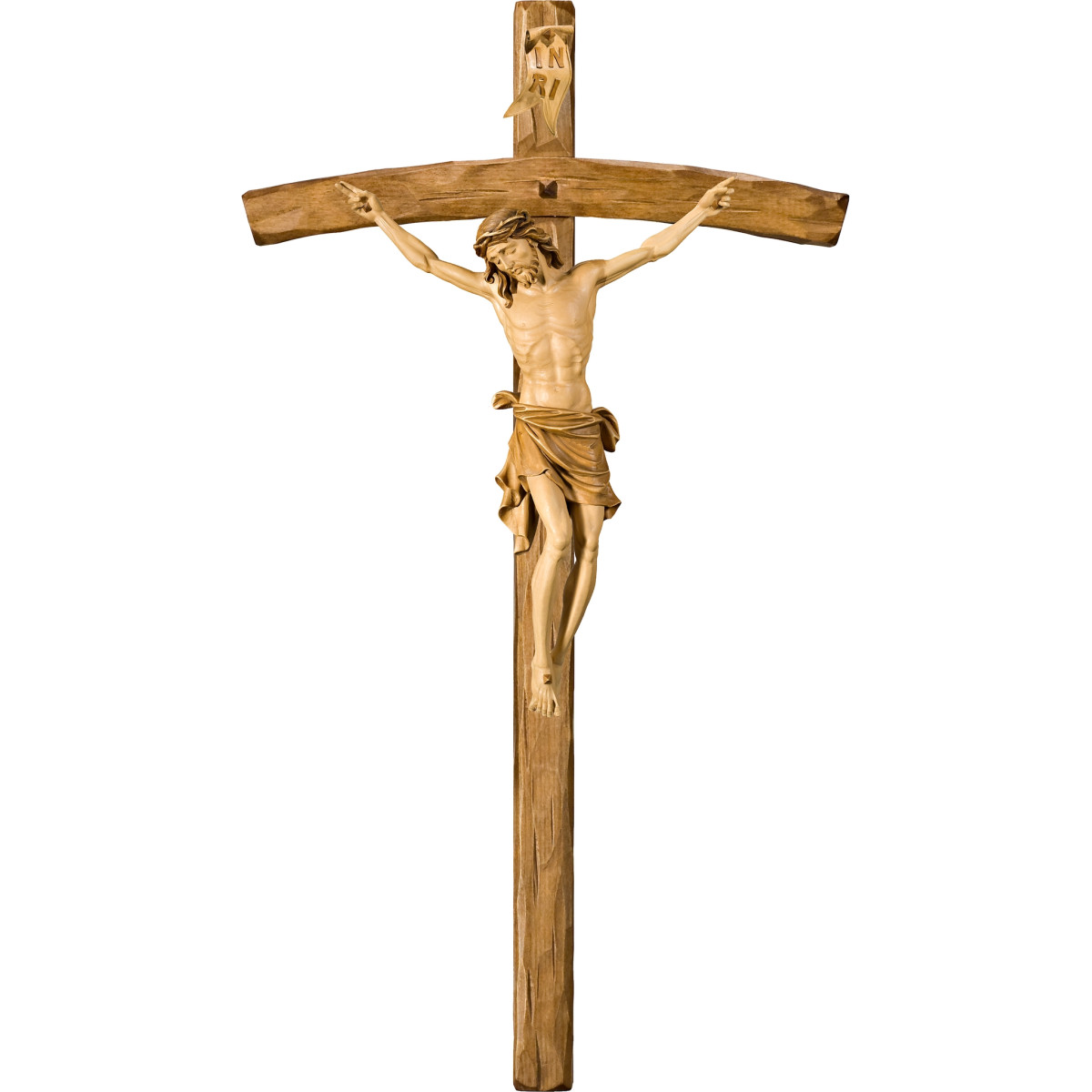 Cristo Pisa en cruz arqueada